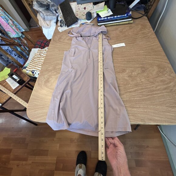 Calvin Klein Performance Dress Womens XS Purple Hooded Sleeveless Zip Pockets - Picture 12 of 13